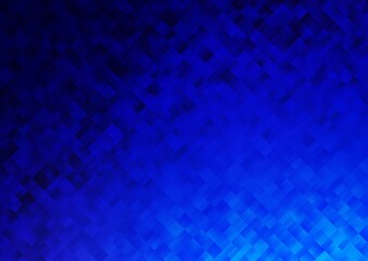 Light BLUE vector template with crystals, rectangles.