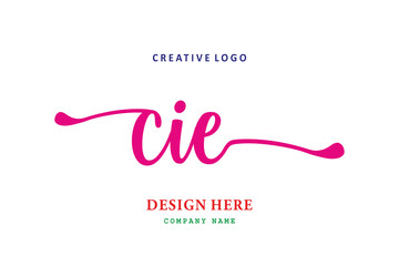 simple CIE letter arrangement logo is easy to understand, simple and authoritative