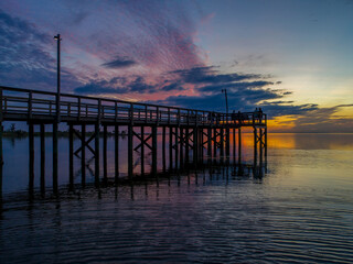 pier at sunset