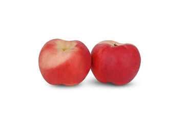 Fresh peach isolated on white background