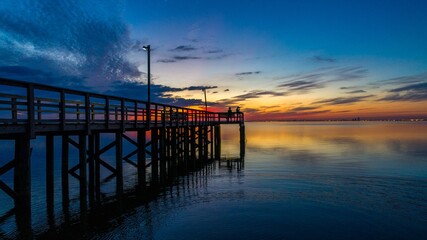 sunset at the pier