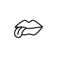 Mouth thin icon vector