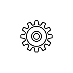 Gear thin icon vector