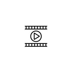 Movie film thin icon vector