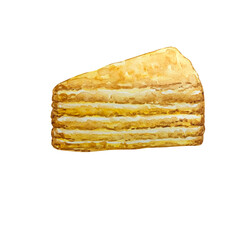 Watercolor drawing of delicious pastries