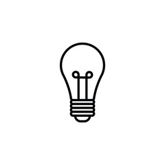 Light bulb thin icon vector