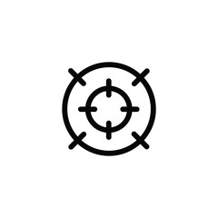 Target thin icon vector