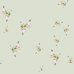 seamless  flowers pattern on  background
