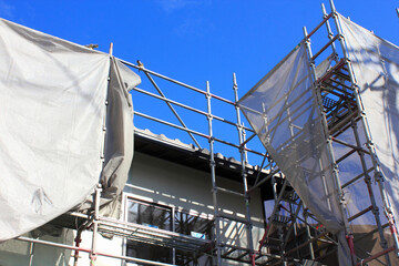 マンション建設工事現場