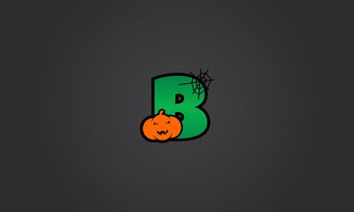 pumpkin alphabet halloween letter b