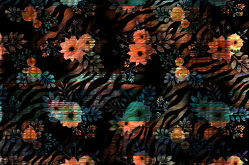 Obraz na płótnie Canvas abstract leopard print texture design 
