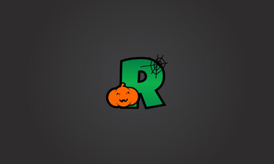 pumpkin alphabet halloween letter r