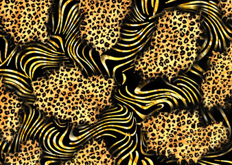 abstract leopard print
