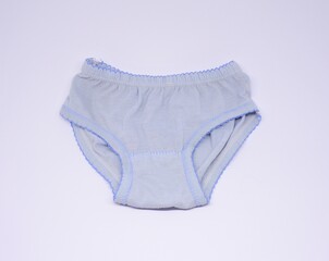 used underwear on white background
