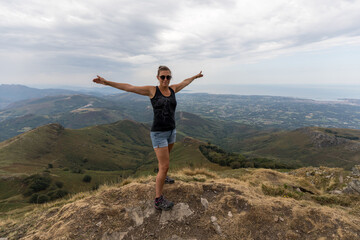 Woman on the mountain in France