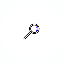 Magnifying Illustration Education Line Art Icon