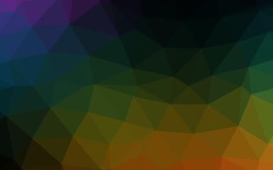 Obraz premium Dark Multicolor, Rainbow vector abstract polygonal layout.