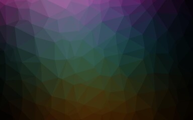Obraz premium Dark Multicolor, Rainbow vector polygon abstract backdrop.