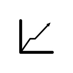 Line graph icon symbol