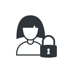 Private vector icon design isolated on white background