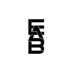 eab letter original monogram logo design