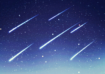 流星群の背景 © わたほこり
