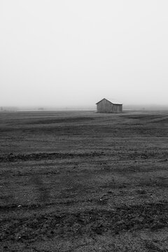 Barn on the Misty Fields