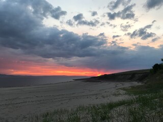 sunset in the mountains