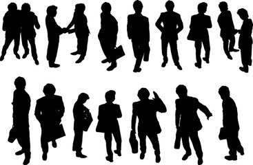 ビジネスパートナーシルエット