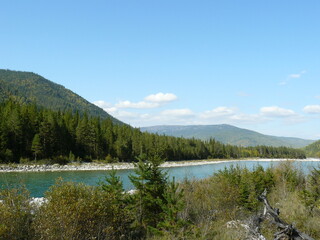 lake and mountains