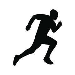 man fast run icon, rush icon. vector illustration on white background. eps 10