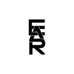 ear letter original monogram logo design