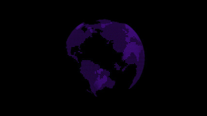 Obraz premium New purple color 3d planet on black background, 3d earth