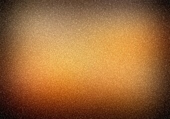 Shimmer yellow orange brown gradient textured background decorated vignette. Sanded empty wall abstract surface.