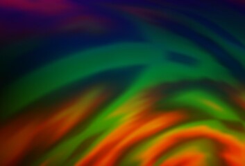 Dark Multicolor, Rainbow vector blurred shine abstract background.