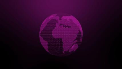 New pink color 3d planet image, Background 3d earth 