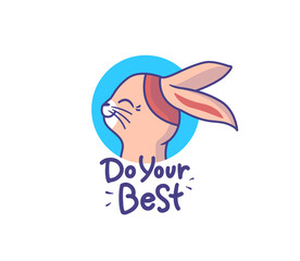 The logo with lettering phrase - Do your best.