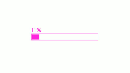 Obraz premium New pink color waiting loading bar on white background, Loading bar
