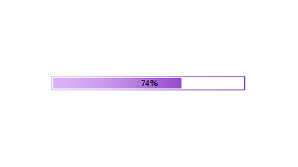 New purple color gradient waiting loading bar icon on white background, Loading bar