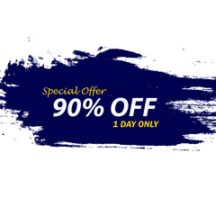 Sale discount icon with white background. Special offer price signs, Discount 90% OFF
