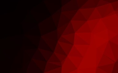 Dark Red vector polygon abstract background.