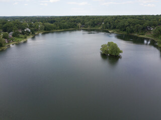 small island on Silver lake