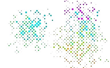 Light Multicolor, Rainbow vector backdrop with dots.