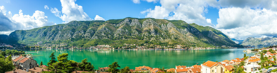 Fototapeta na wymiar View to Kotor Bay from the Old Town Kotor, Montenegro