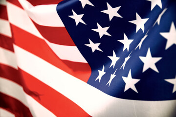 Closeup of American flag