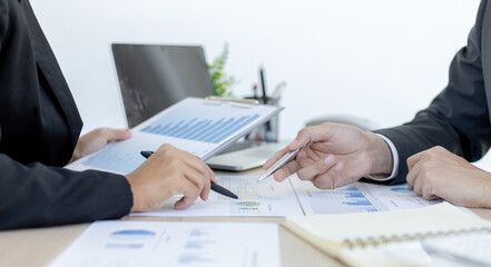Business people meeting company finance in meeting room