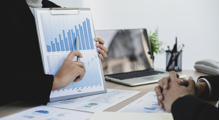 Business people meeting company finance in meeting room