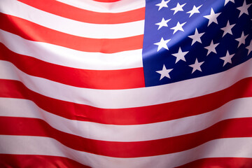 Fototapeta premium Closeup of American flag