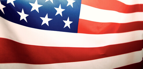 Closeup of American flag