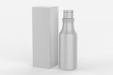 Blank cosmetic bottle for branding and mock up. 3d illustration